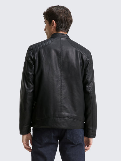 TOM TAILOR PU LEATHER BIKER JACKET