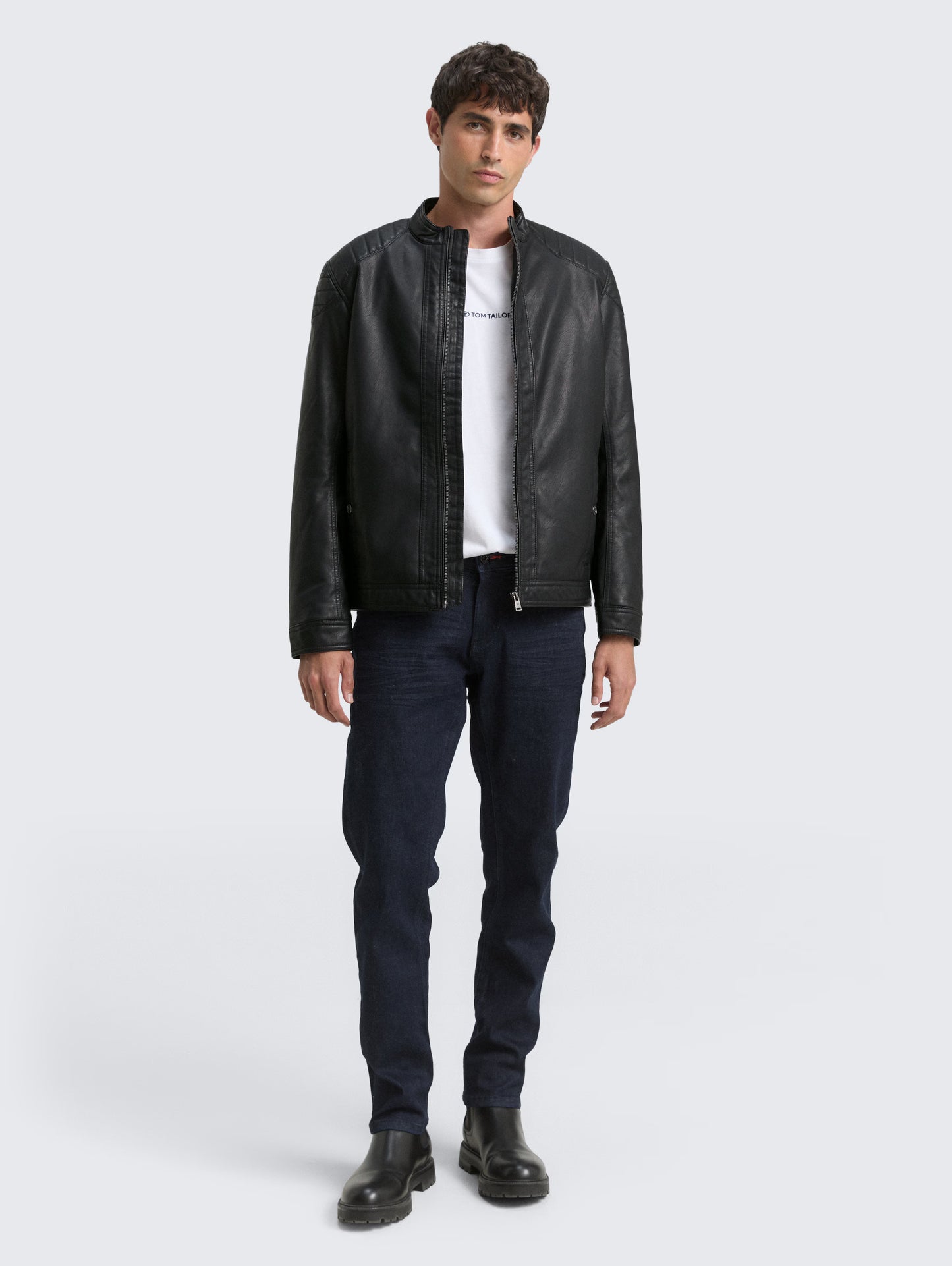 TOM TAILOR PU LEATHER BIKER JACKET
