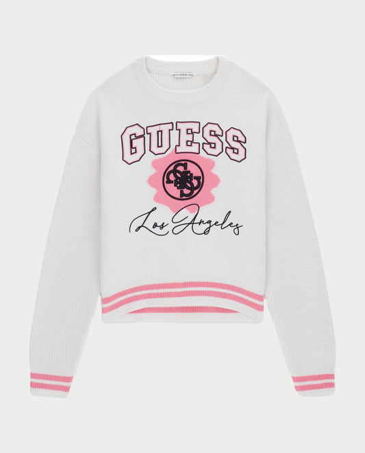 GUESS KNITTED APPLIQUE PULLOVER