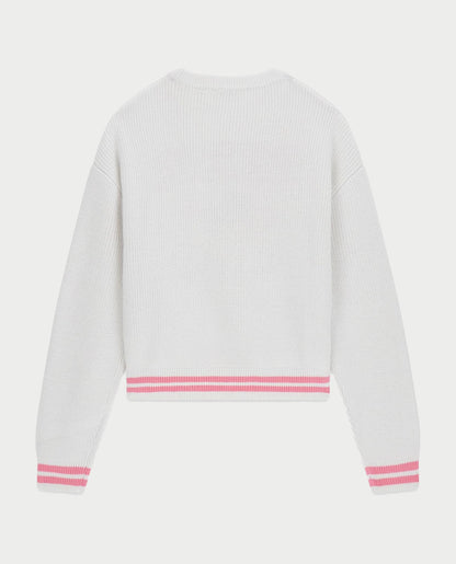 GUESS KNITTED APPLIQUE PULLOVER