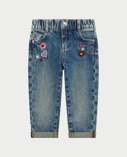 GUESS JEANS GIRLS RGD DENIM MOM FIT PANTS