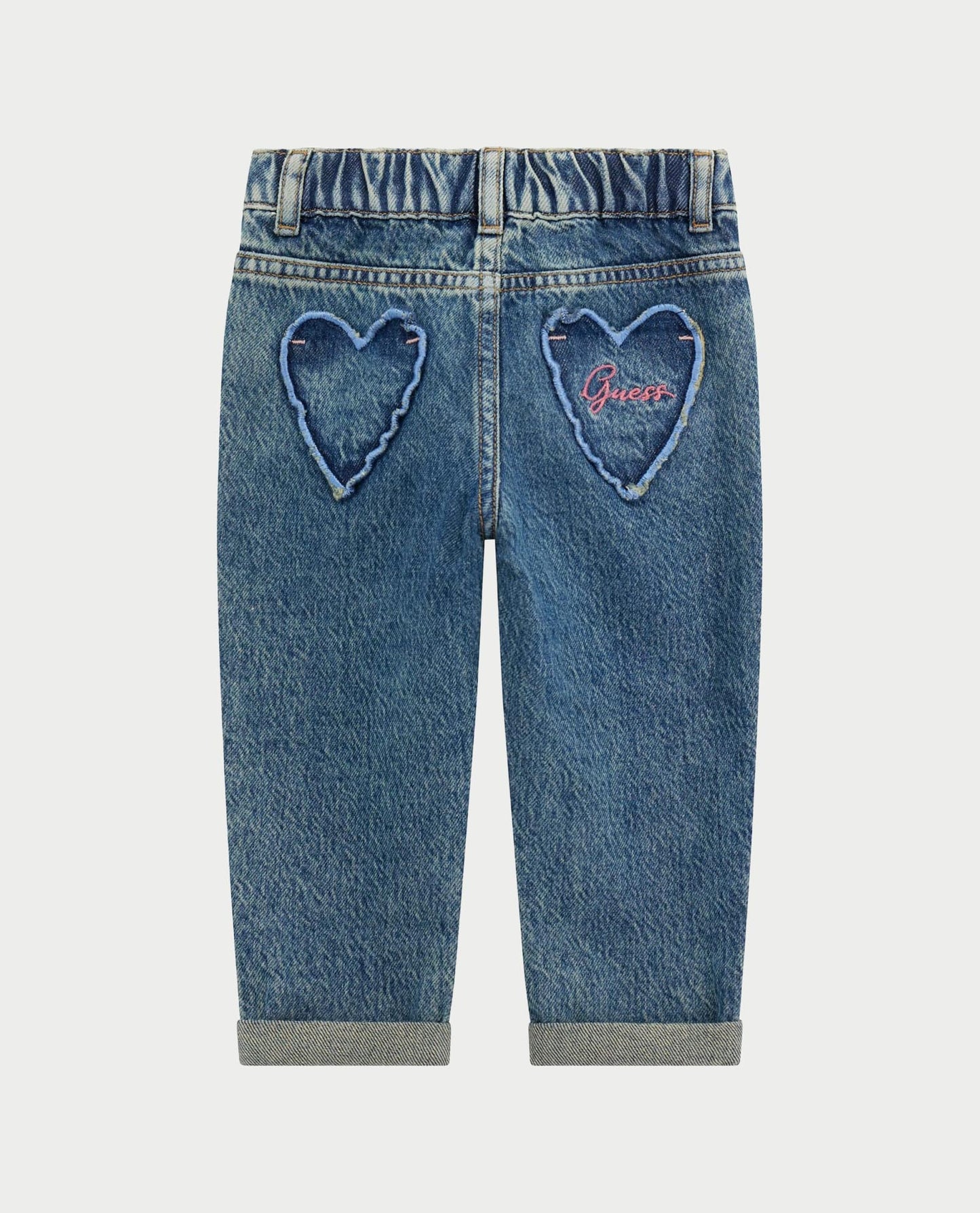GUESS JEANS GIRLS RGD DENIM MOM FIT PANTS