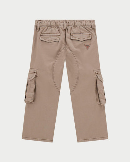 GUESS JEANS KIDS RIGID CABARDINE CARGO PANTS