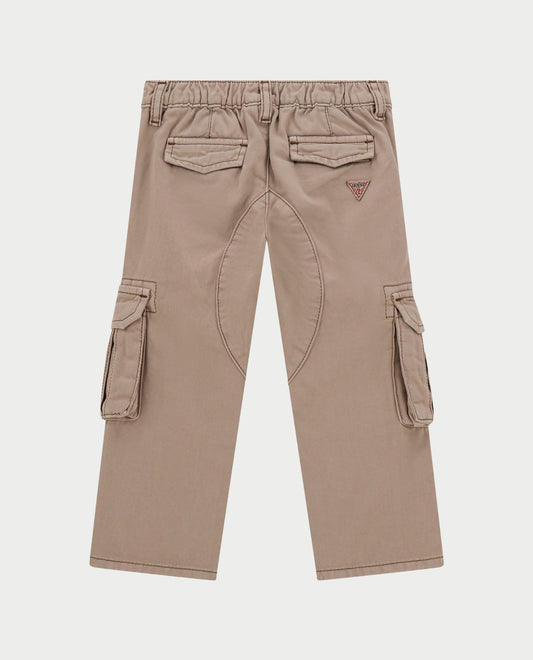 GUESS JEANS KIDS RIGID CABARDINE CARGO PANTS