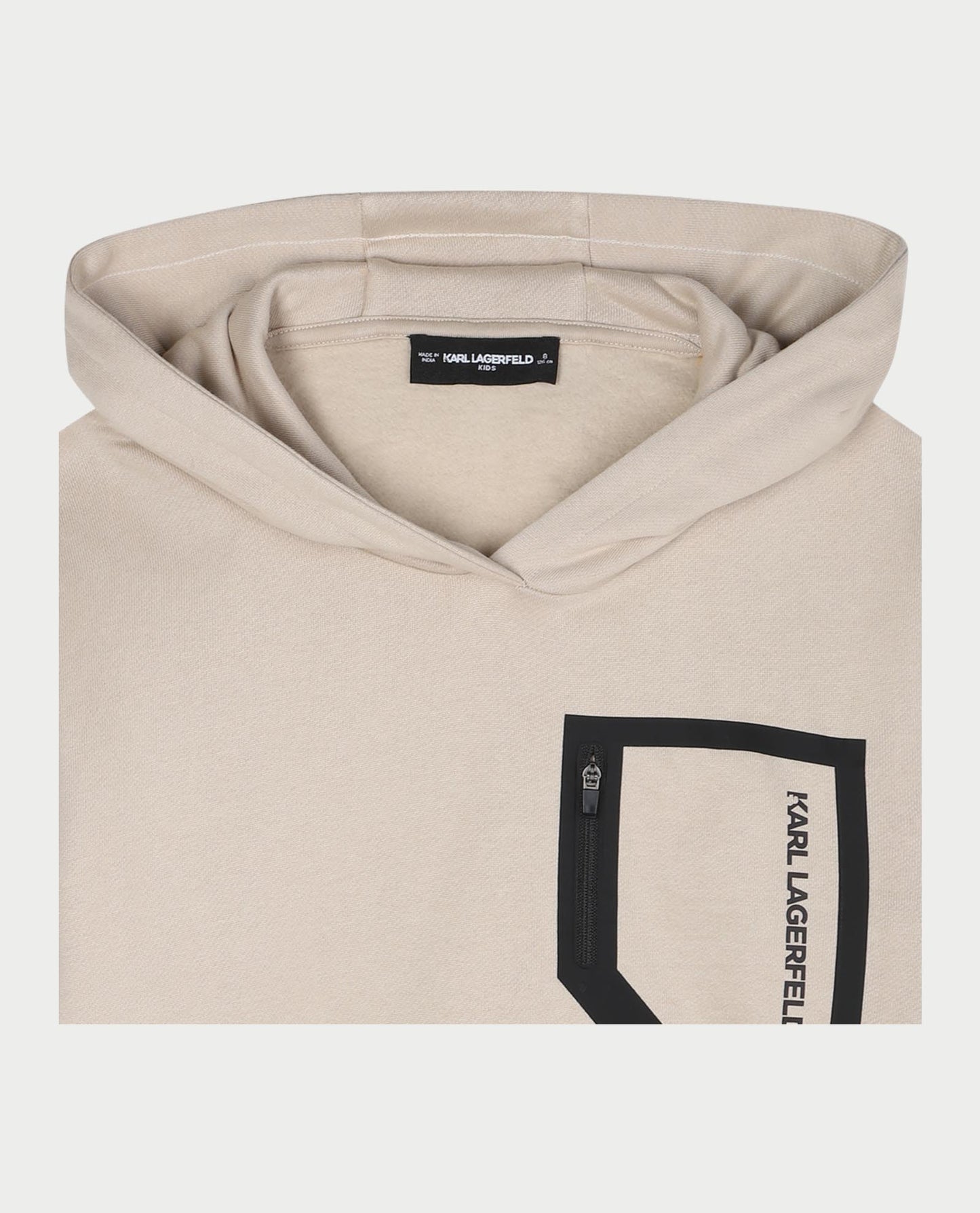 KARL LAGERFELD ZIP POCKET HOODED SWEATSHIRT