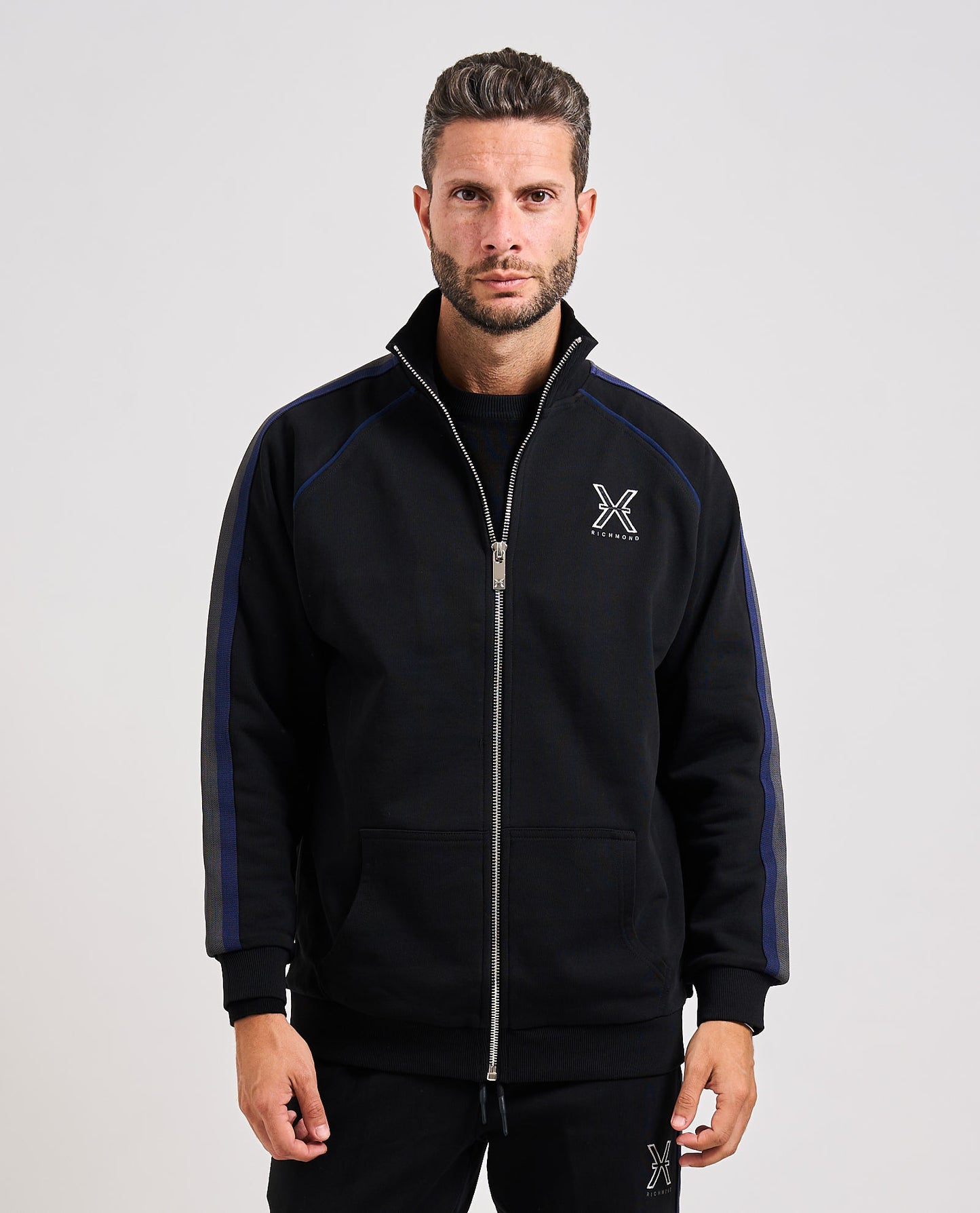 RICHMOND X ZIP THROUGH SWEATSHIRT