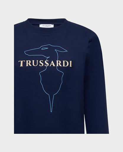 TRUSSARDI KIDS KIEMU EMBROIDERY T SHIRT