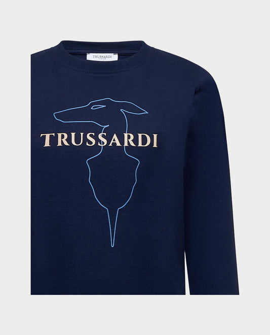 TRUSSARDI KIDS KIEMU EMBROIDERY T SHIRT