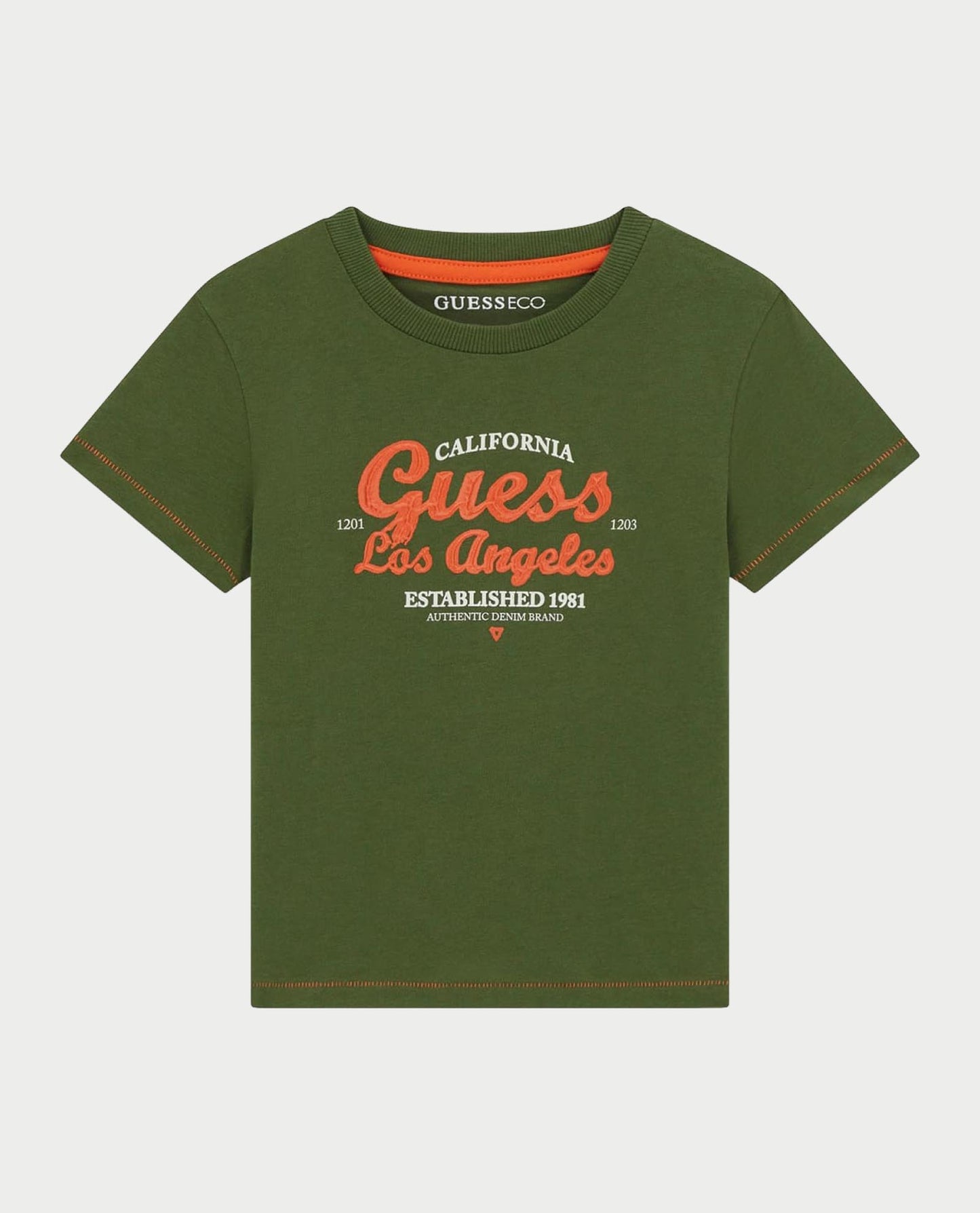 GUESS KIDS COTTON EMBROIDERY T SHIRT