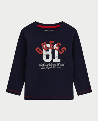 GUESS KIDS LS 81 LOGO T SHIRT