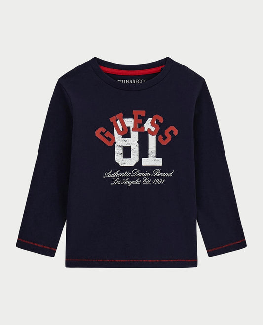 GUESS KIDS LS 81 LOGO T SHIRT