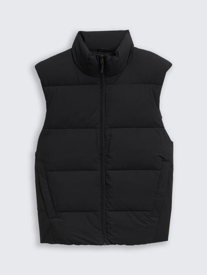 TOM TAILOR QUILTED WAISTCOAT WITH STAND UP COLLAR