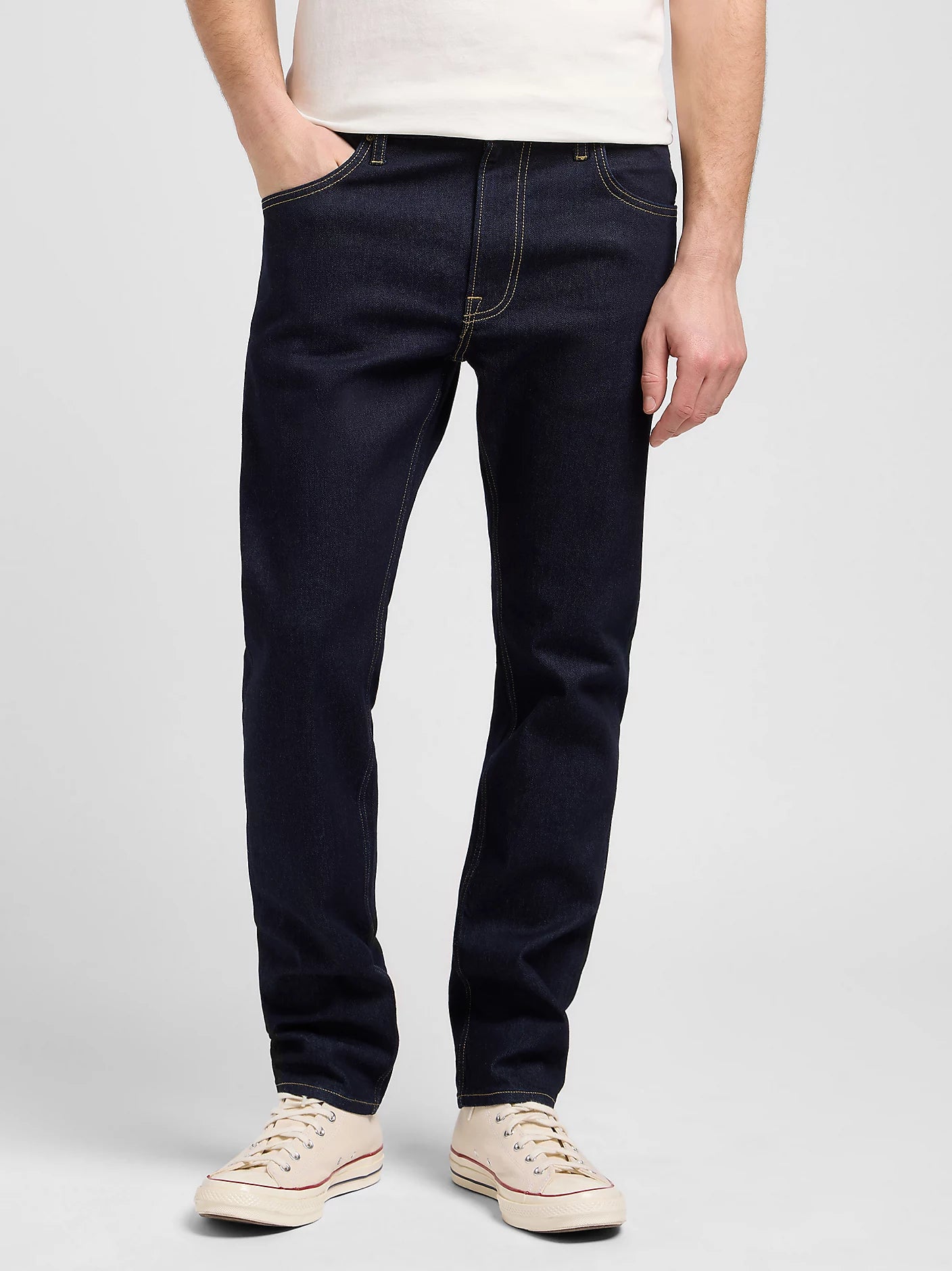 LEE JEANS RIDER SLIM STRAIGHT DENIM PANTS