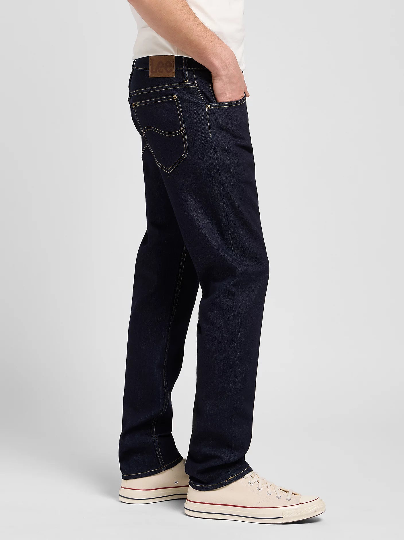 LEE JEANS RIDER SLIM STRAIGHT DENIM PANTS