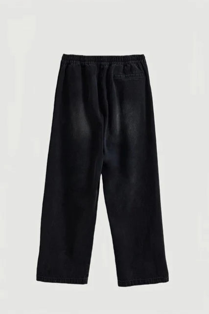 ACUPUNCTURE FASHION OVERSIZED SPORTY DENIM PANTS