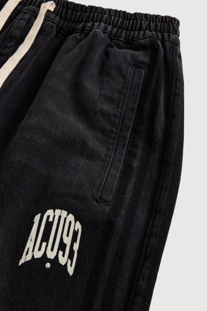 ACUPUNCTURE FASHION OVERSIZED SPORTY DENIM PANTS