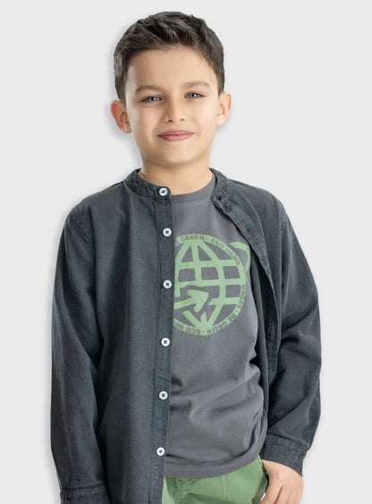 ENERGIERS KIDS ROUND COLLAR OVERSHIRT