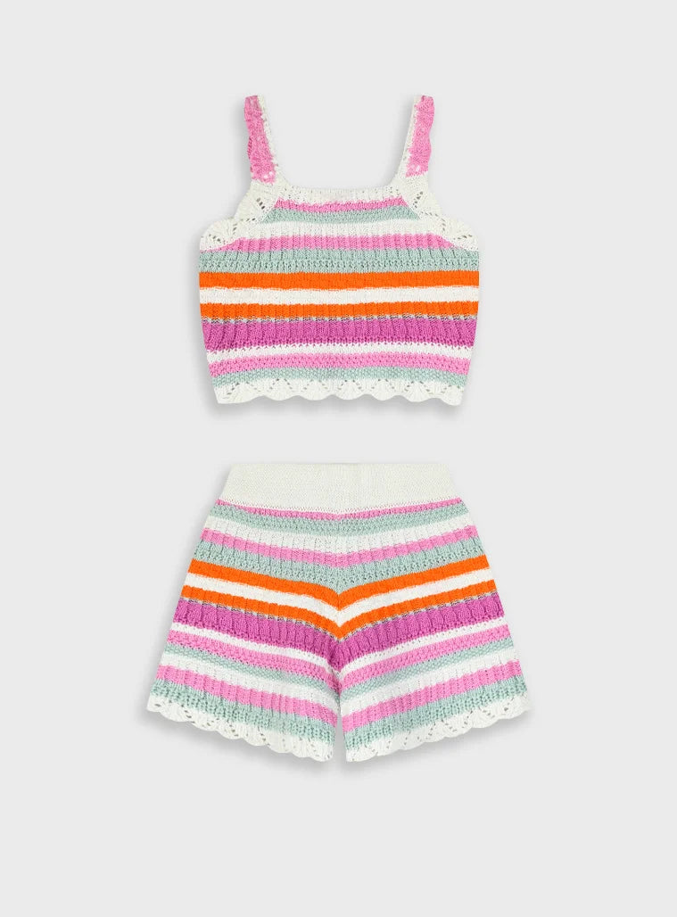 ENERGIERS KIDS KNITTED TANK TOP & SHORTS SET