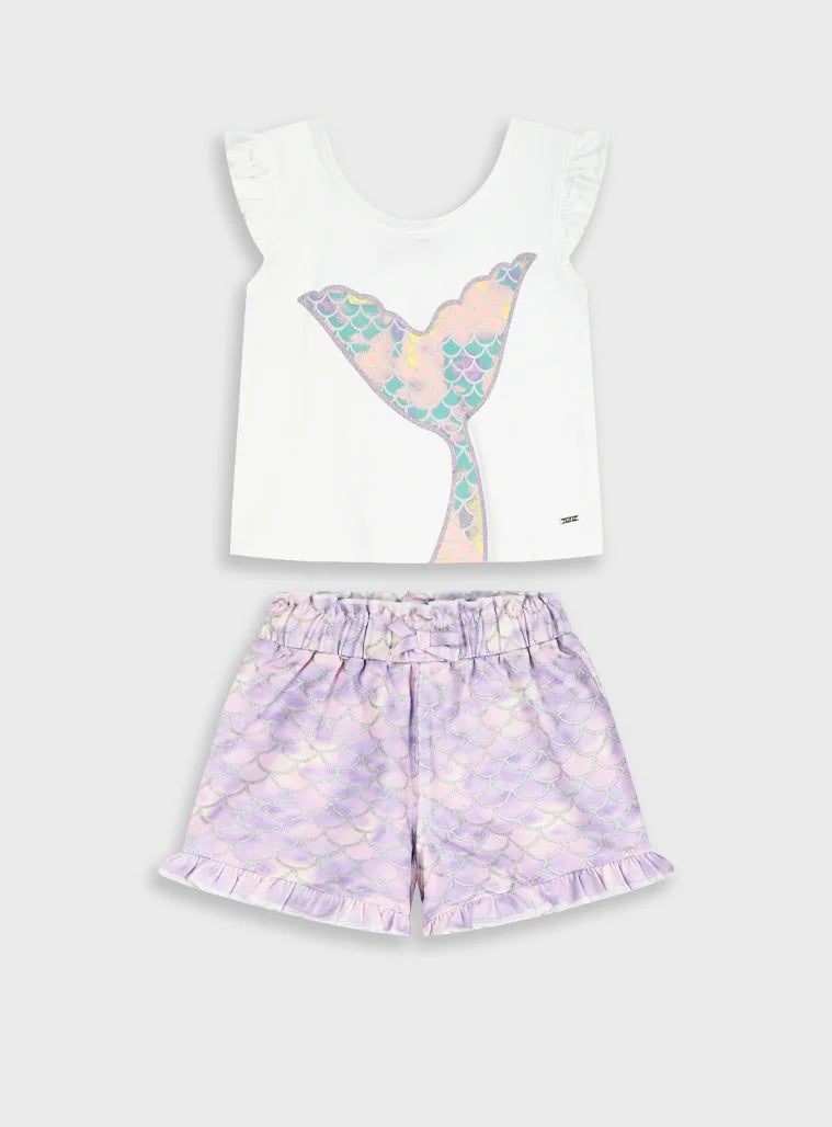 ENERGIERS KIDS MERMAIDS TALE T SHIRT & SHORT SET