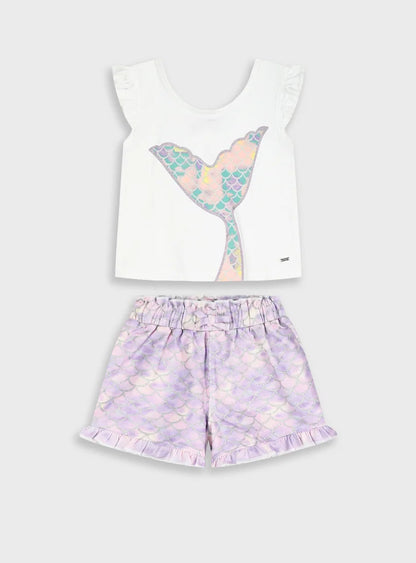 ENERGIERS KIDS MERMAIDS TALE T SHIRT & SHORT SET