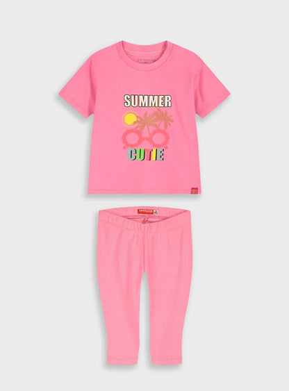 ENERGIERS GIRLS SUMMER CUTIE T SHIRT & LEGGINS SET
