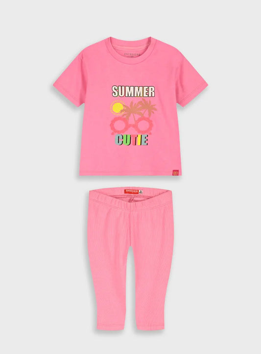ENERGIERS GIRLS SUMMER CUTIE T SHIRT & LEGGINS SET