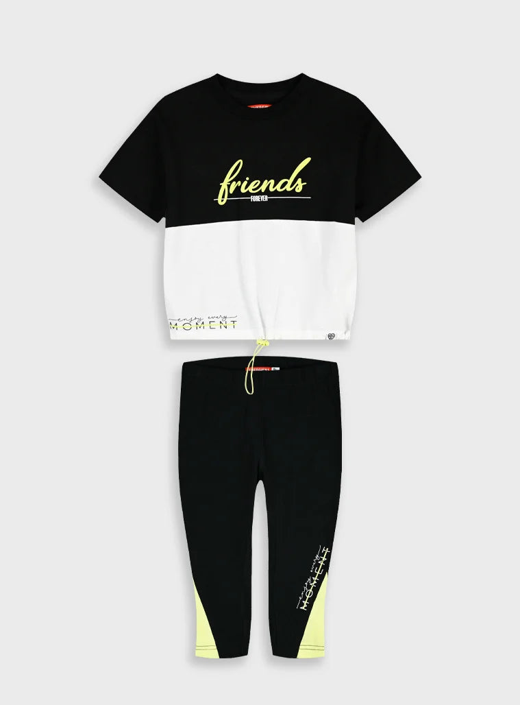 ENERGIERS KIDS T SHIRT & CAPRI LEGGINS SET