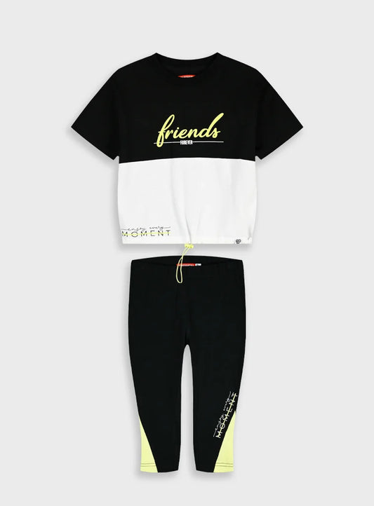 ENERGIERS KIDS T SHIRT & CAPRI LEGGINS SET