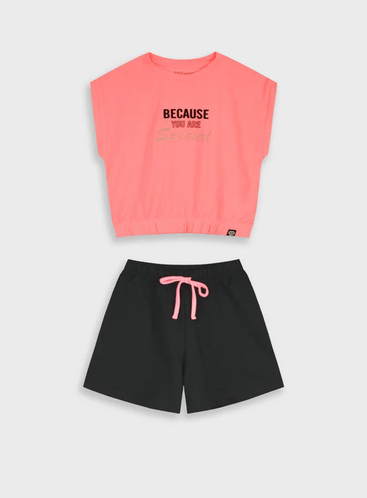 ENERGIERS GIRLS SLEEVELESS TOP & SHORTS SET