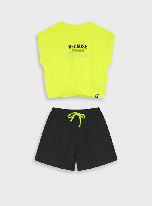 ENERGIERS GIRLS SLEEVELESS TOP & SHORTS SET