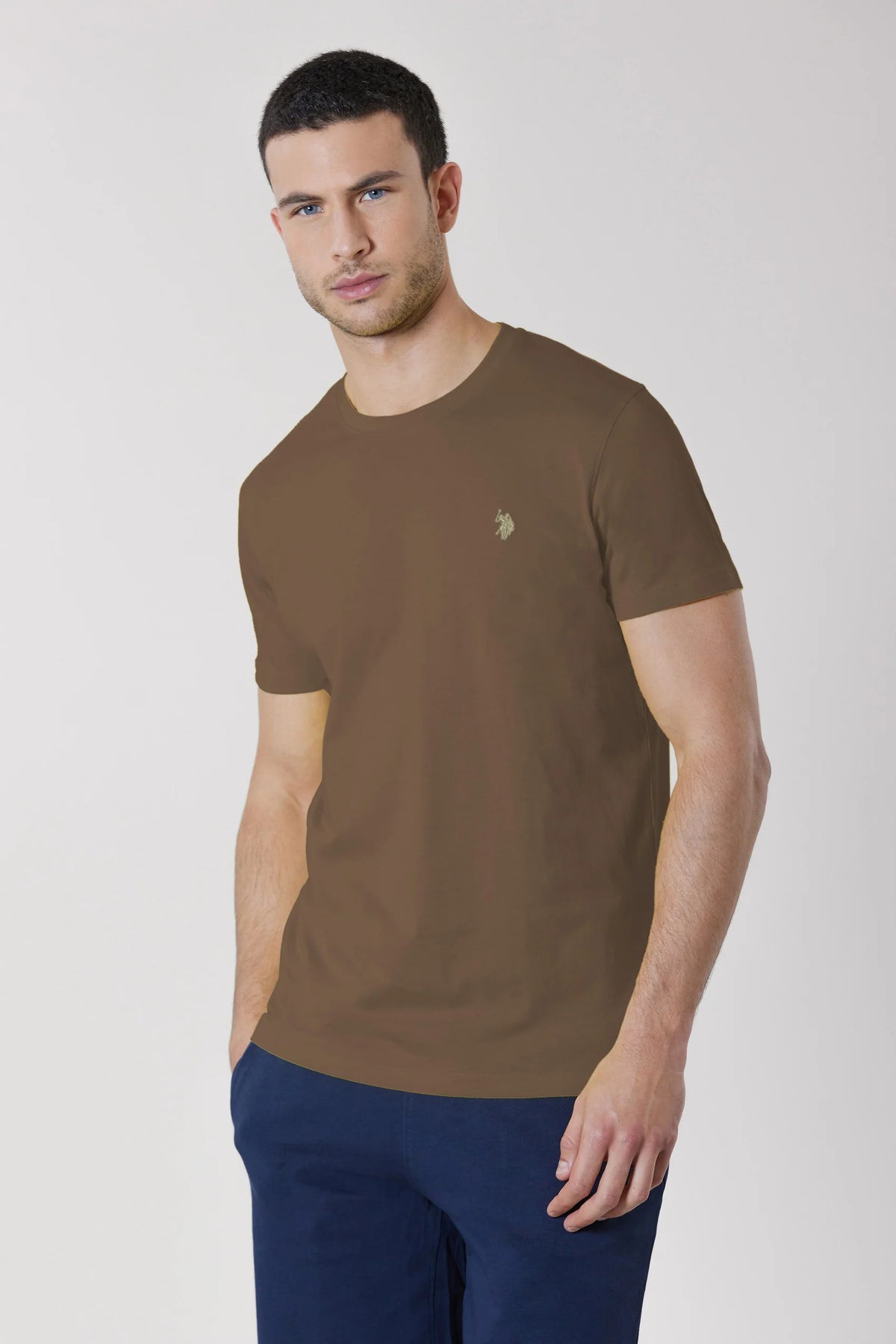 U.S POLO ASSN MAN SILVER &GOLS BASIC T SHIRT
