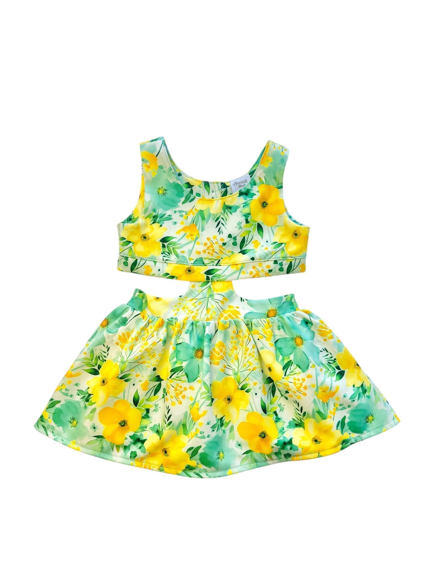 SWEET BABY PRINTED DRESS WITH SIDE SLITS