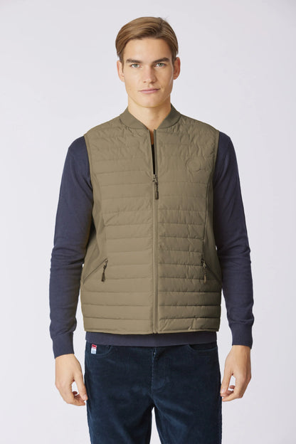 U.S POLO MAN FULL ZIP RIPSTOP DOUBLE FACE VEST