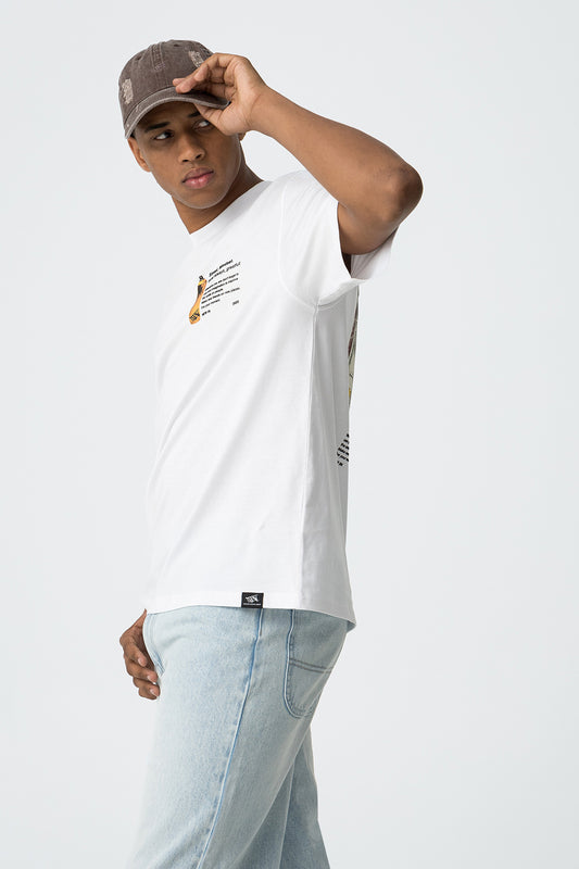 TIFFOSI RELAXED T SHIRT WITH GRAFFITI PRINT