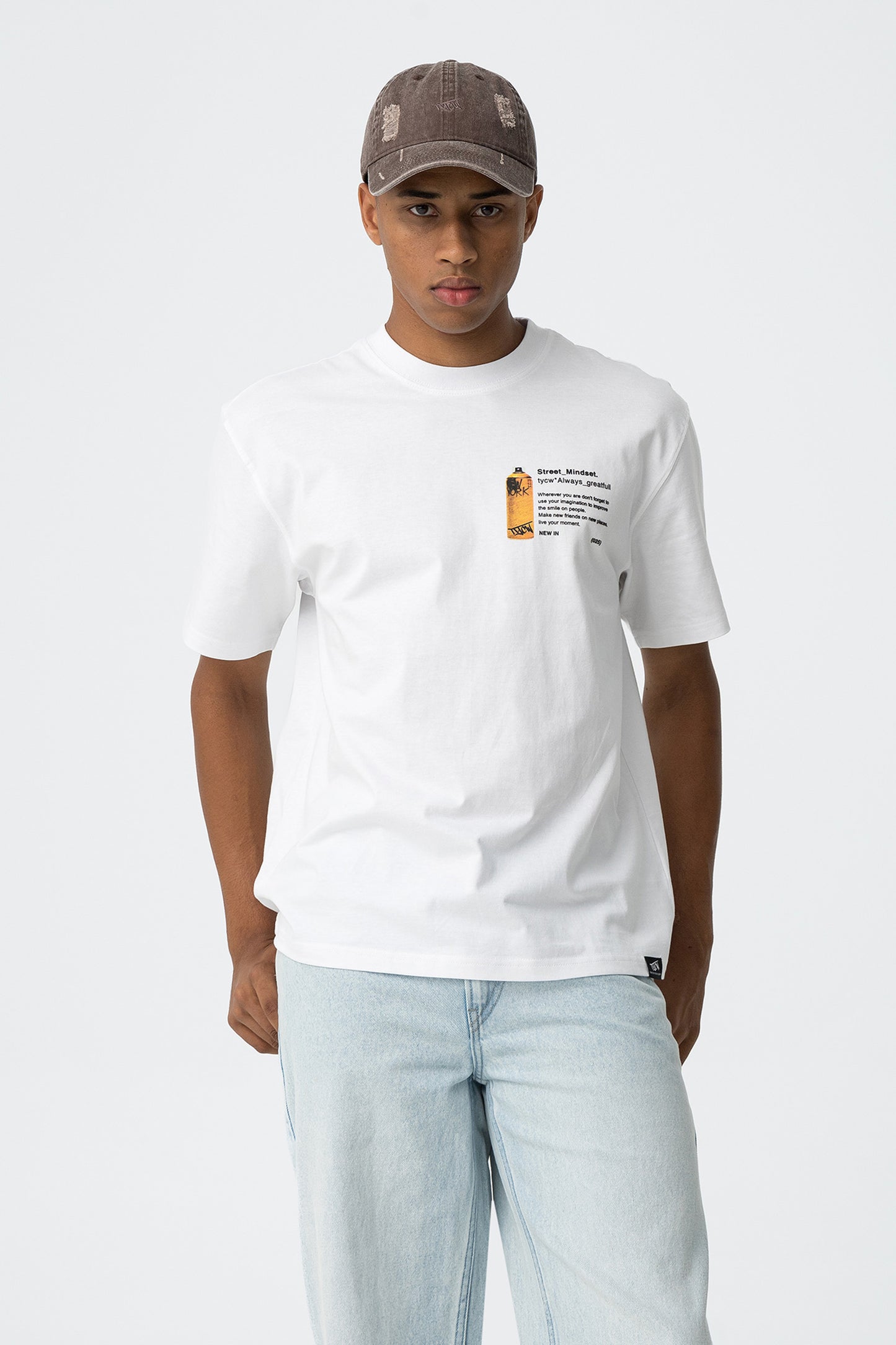 TIFFOSI RELAXED T SHIRT WITH GRAFFITI PRINT