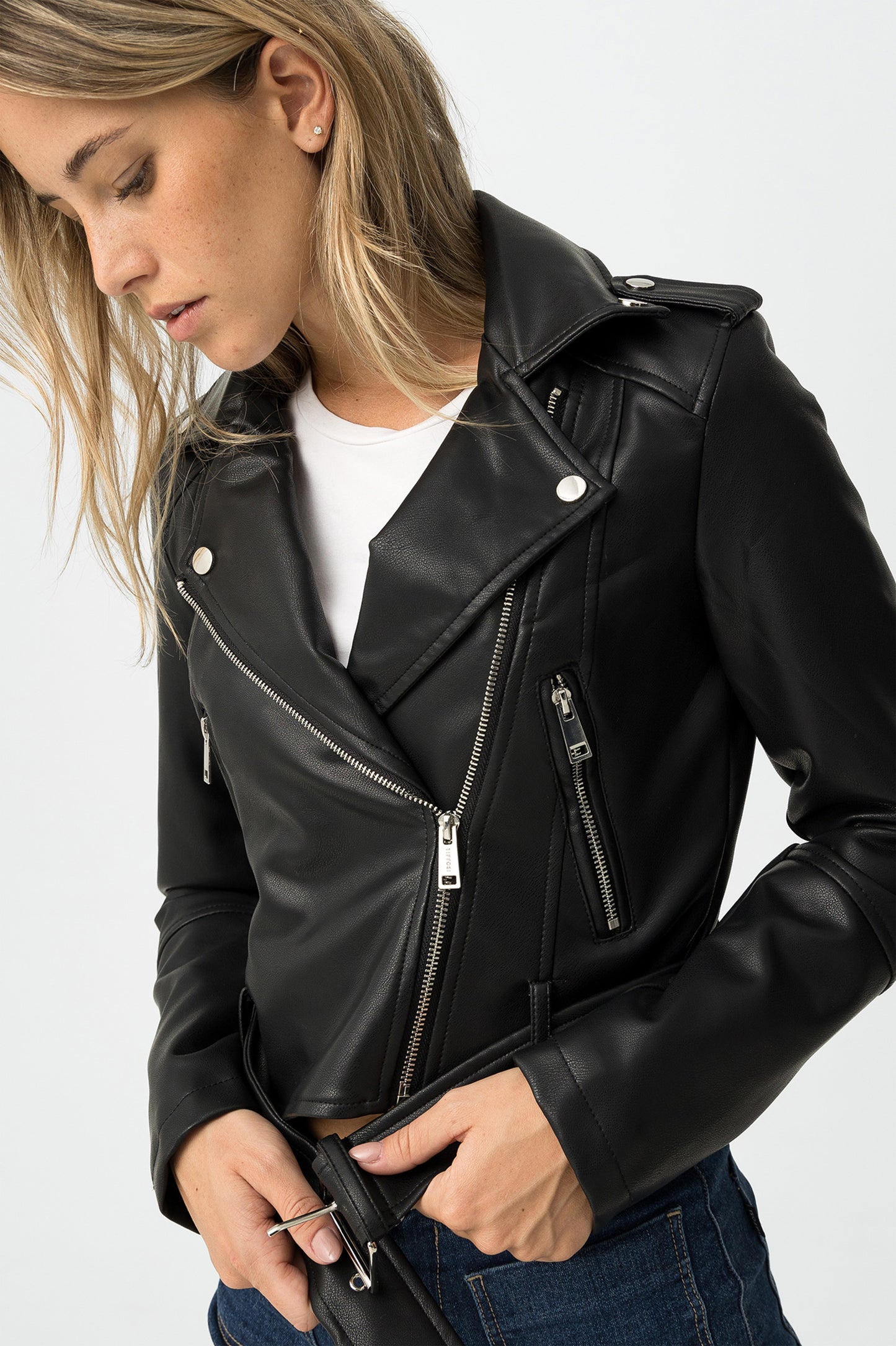 TIFFOSI SLIM FIT BIKER JACKET