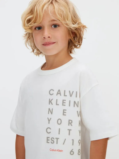 CALVIN KLEIN RELAXED FIT SQUARE LOGO T SHIRT