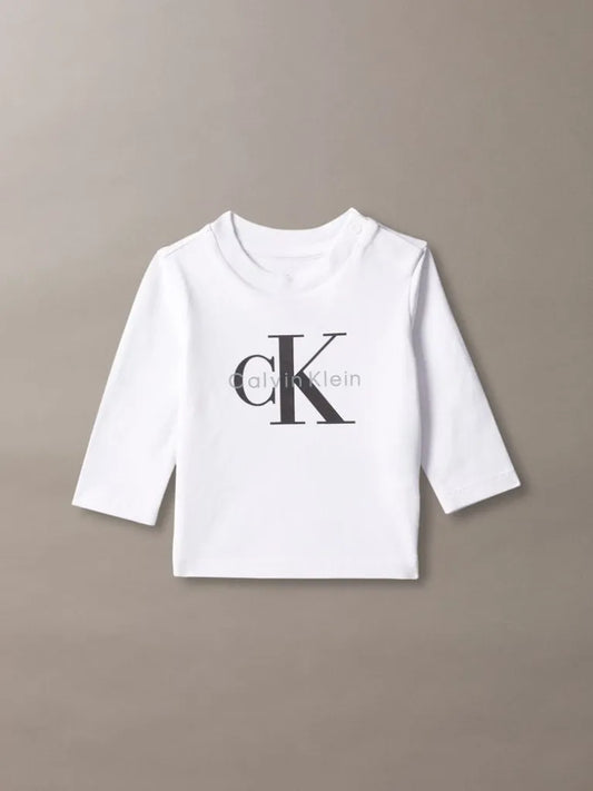 CALVIN KLEIN KIDS LS LOGO T SHIRT