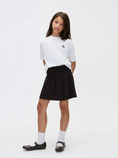 CALVIN KLEIN KIDS PUNTO MILANO PLEATED SKIRT