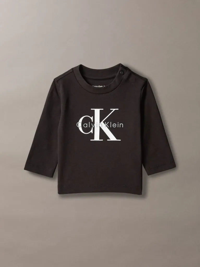 CALVIN KLEIN KIDS LS LOGO T SHIRT