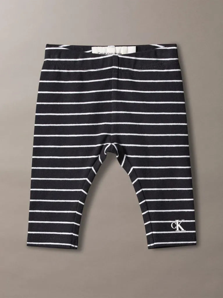 CALVIN KLEIN NEWBORN KIDS STRIPE LEGGINGS