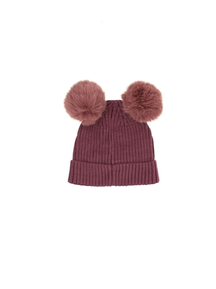 GUESS KIDS KNITTED POM POM BEANIE