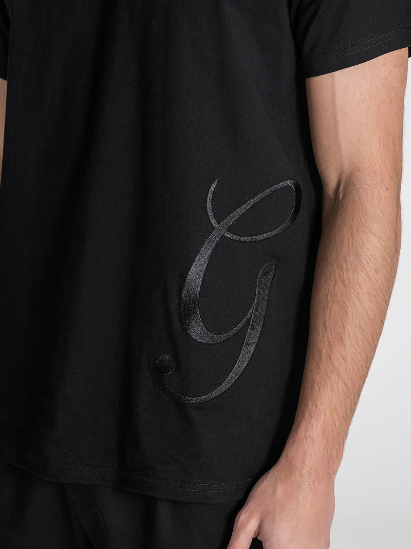 GIANNI GAVANAGH BLACK G EMBROIDERY T SHIRT