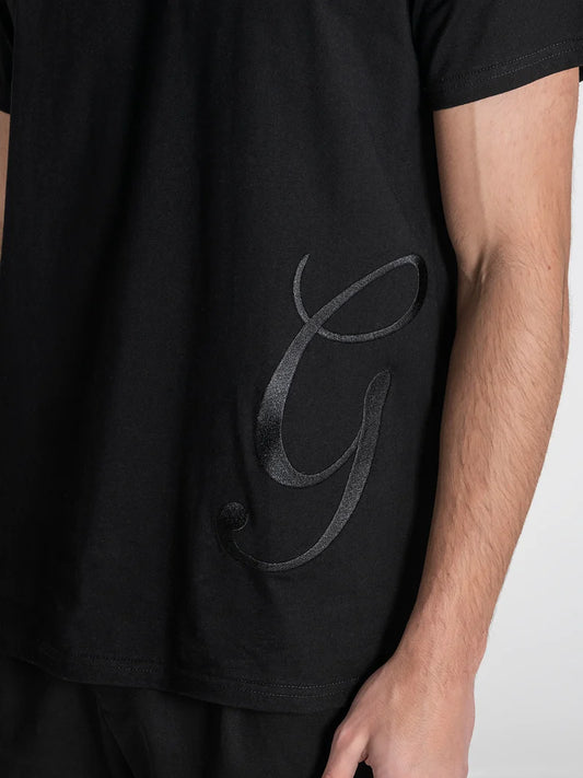 GIANNI GAVANAGH BLACK G EMBROIDERY T SHIRT
