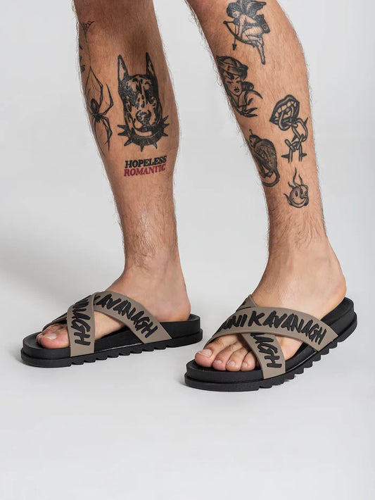 GIANNI KAVANAGH GREY REBEL SLIDERS