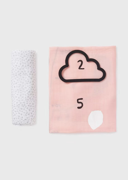 MAYORAL 2 MILESTONE MUSLIN SET BABY