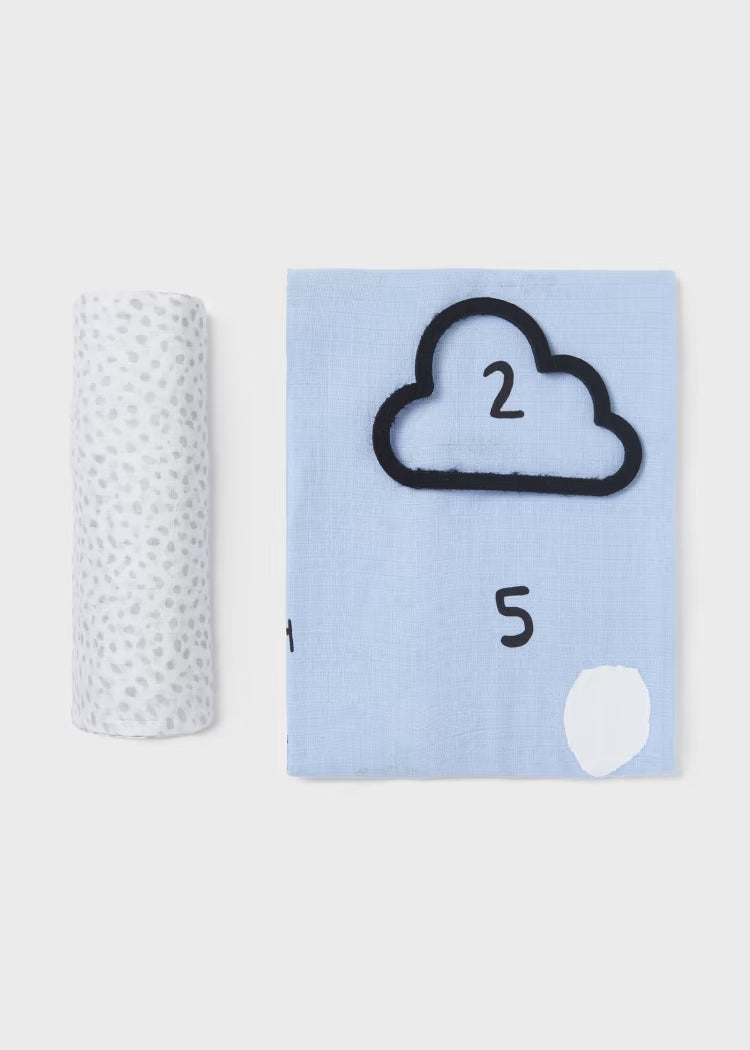 MAYORAL 2 MILESTONE MUSLIN SET BABY