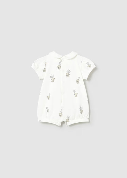 MAYORAL 2-PIECE EMBROIDERED ROMPER