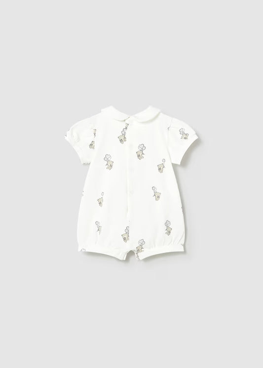 MAYORAL 2-PIECE EMBROIDERED ROMPER