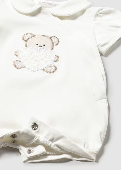MAYORAL 2-PIECE EMBROIDERED ROMPER